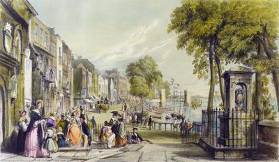 View of Cheyne Walk, Chelsea, 1840 by William Parrott